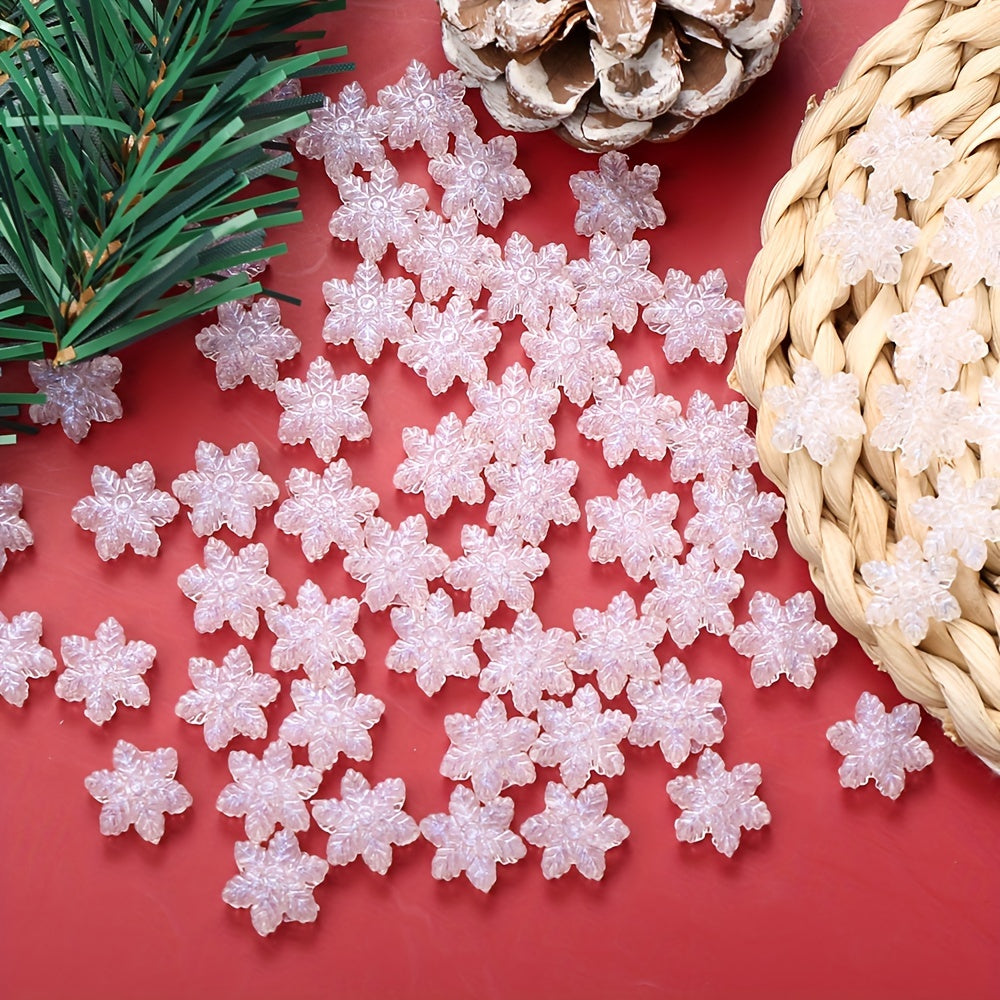 Ice Snowflake Acrylic Beads