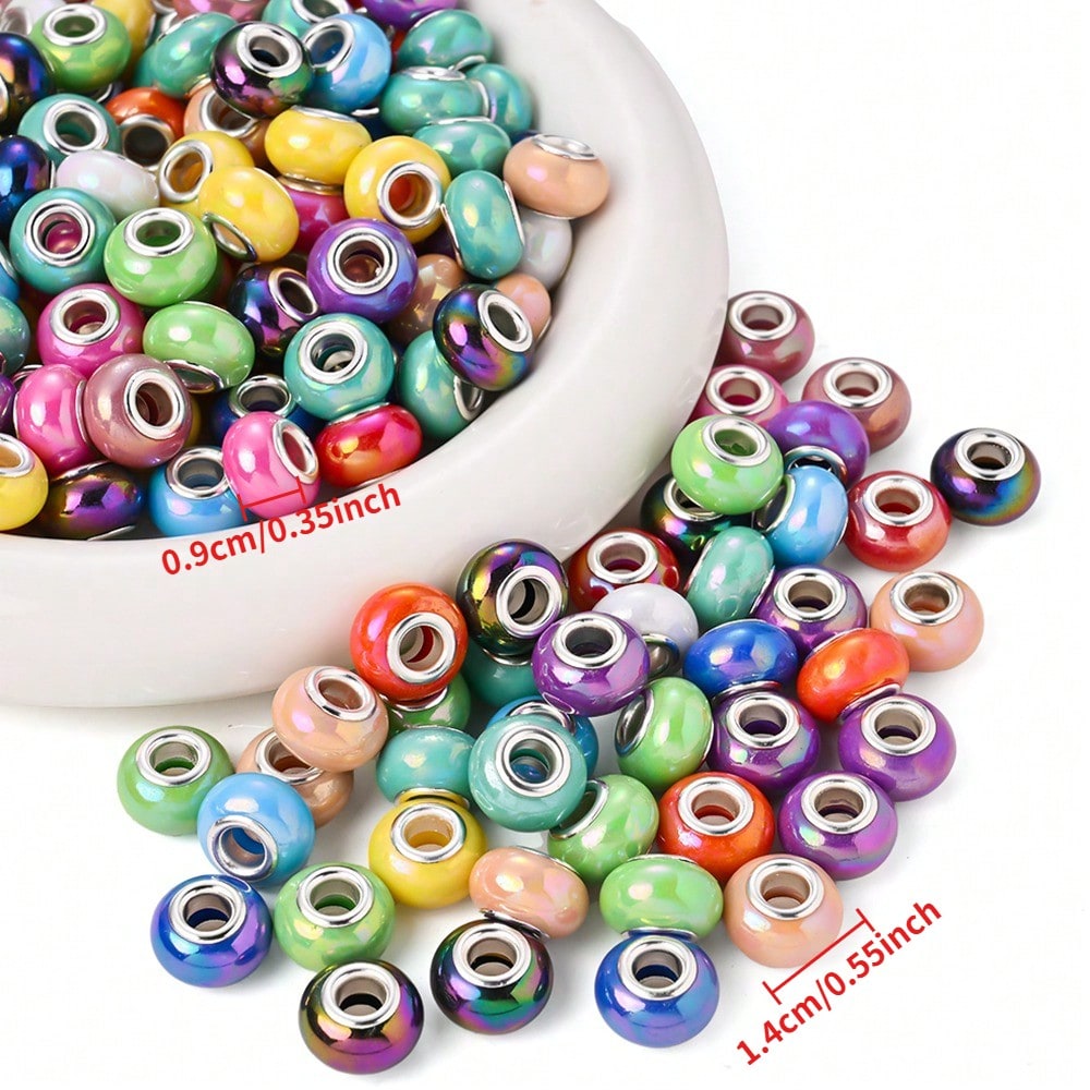 European Style Acrylic Large Hole Beads