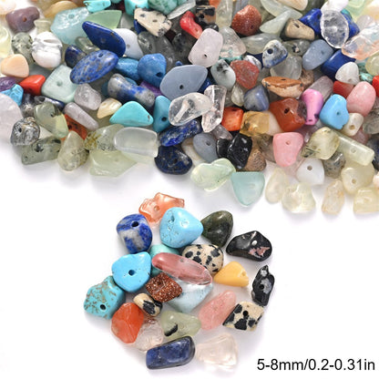 500-Piece 5-8 mm Mixed Irregular Natural Stone Chip Beads