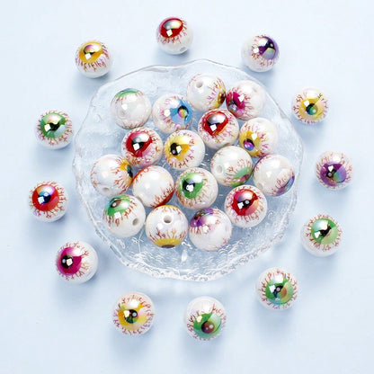 5/10/20PCS 16mm Evil Eye AB-Plated Acrylic Bead Set