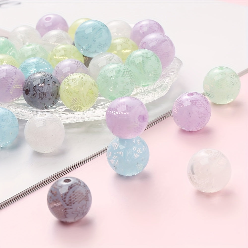 Mixed Color Mesh Acrylic Spacer Beads