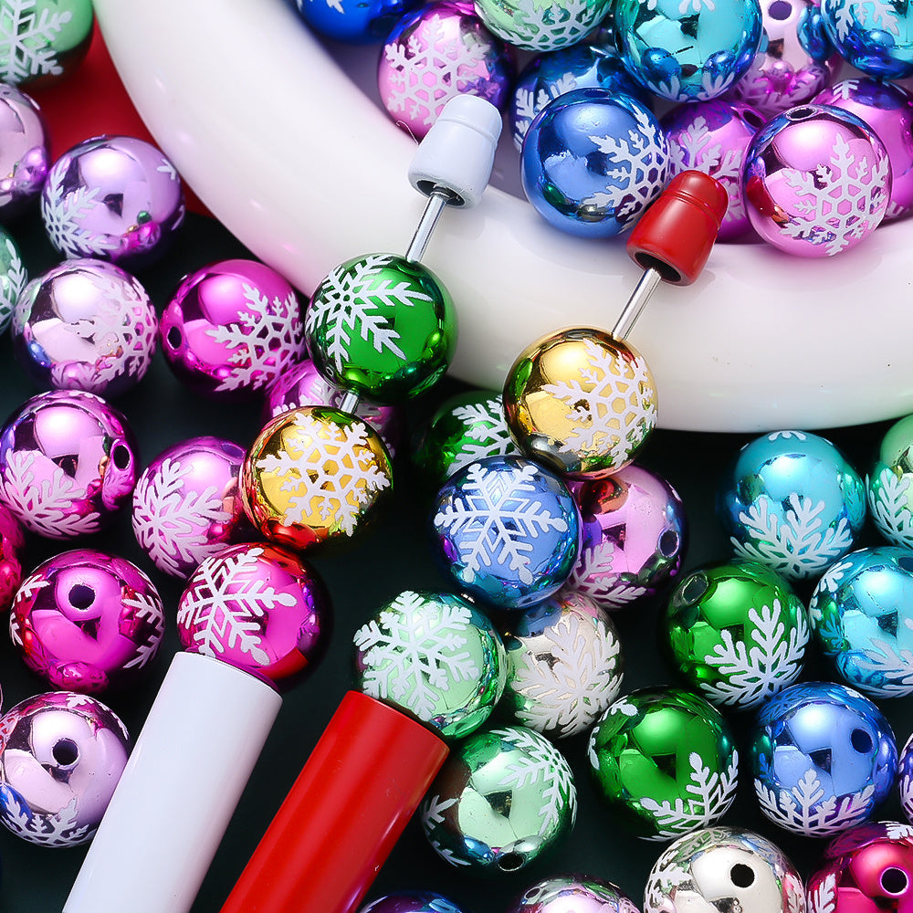 Christmas Snowflake Acrylic Beads