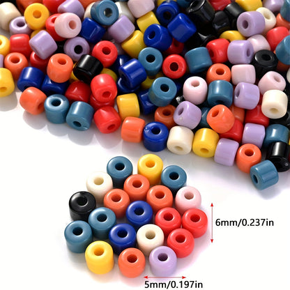 Cream Acrylic Tube Spacer Beads