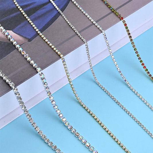 1 Roll 10 Yards Sparkling Rhinestone Chain Trim