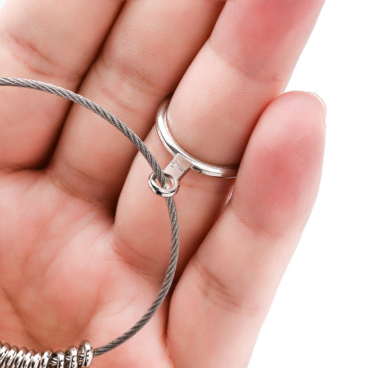 1-Piece Metal Ring Sizer Measuring Tool