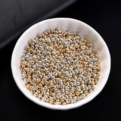 Gold and Silver Glass Seed Beads