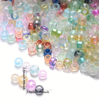 500PCS 2.5mm Round Glass Seed Bead Set