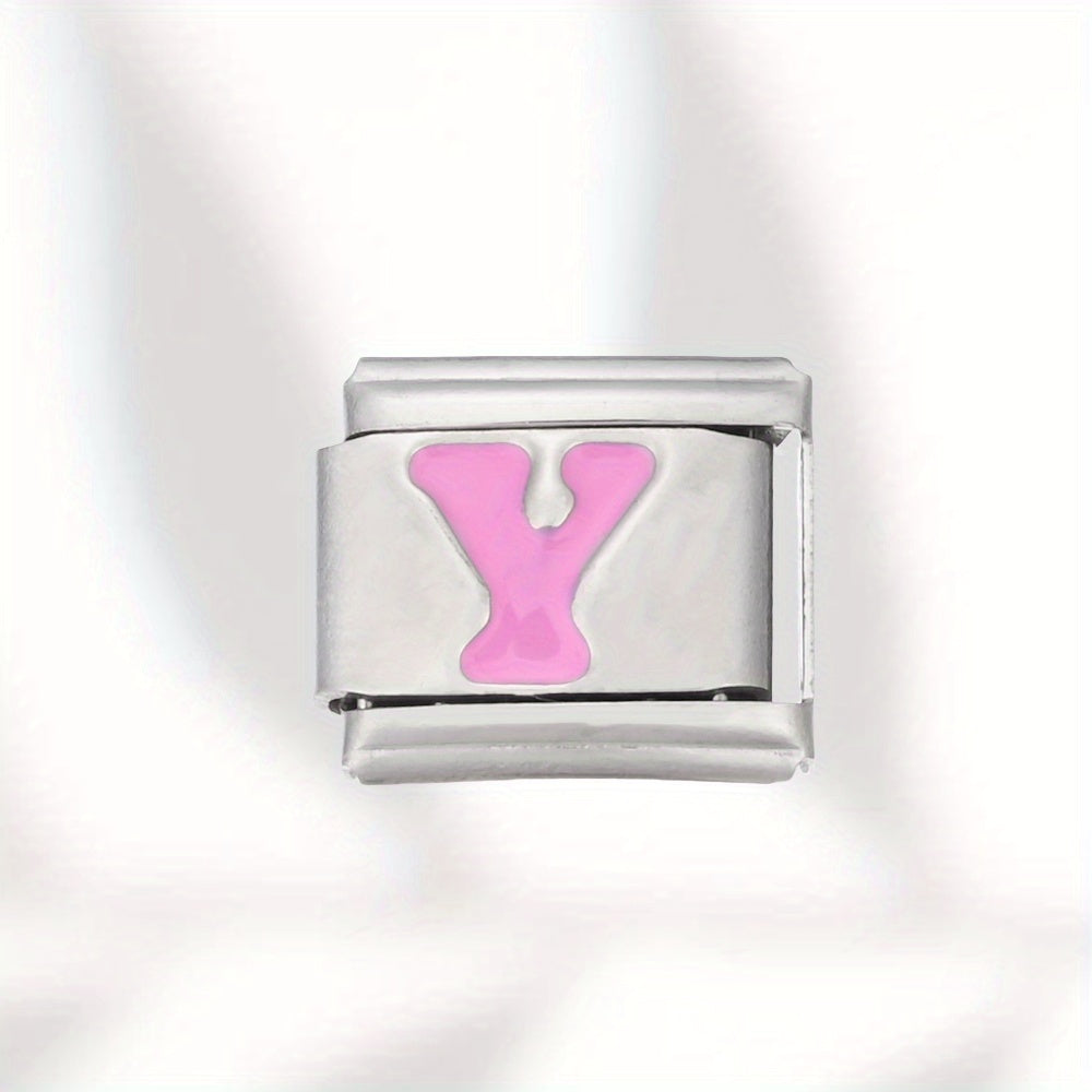 Colorful Stainless Steel Letter Bead
