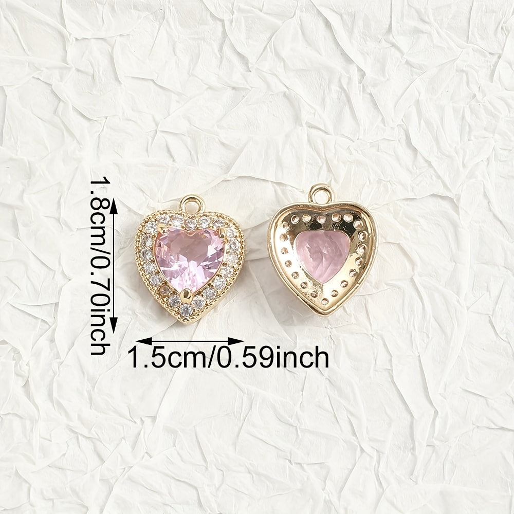 Vintage Heart Glass Pendants