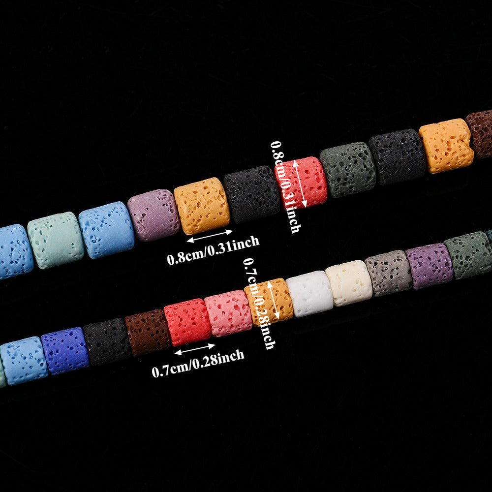 7/8mm Colorful Bohemian Round Cabochon Beads