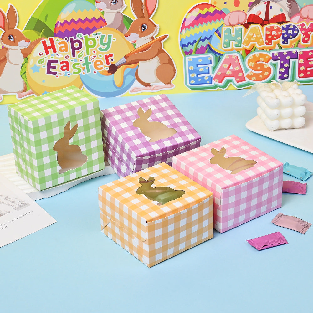 12-Piece 10x10x6.5 cm Paper Rabbit Gift Boxes