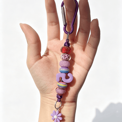 22-Piece Multicolor D-Shaped Beadable Keychain Hooks