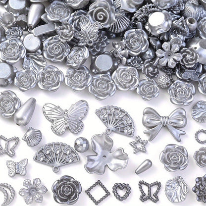 8-40 mm Acrylic Butterfly, Flower, Moon & Star Bead Assortment