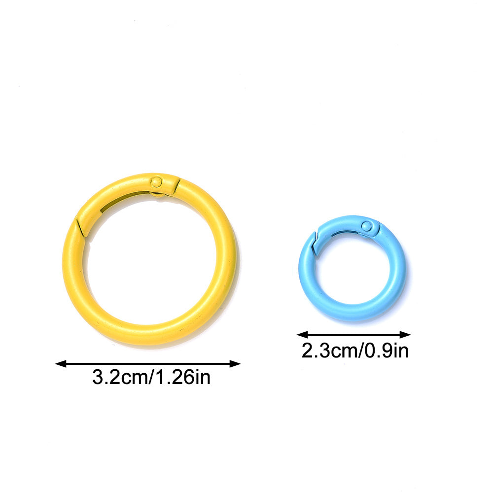 Round Keychain Buckle Spring Clasps Set