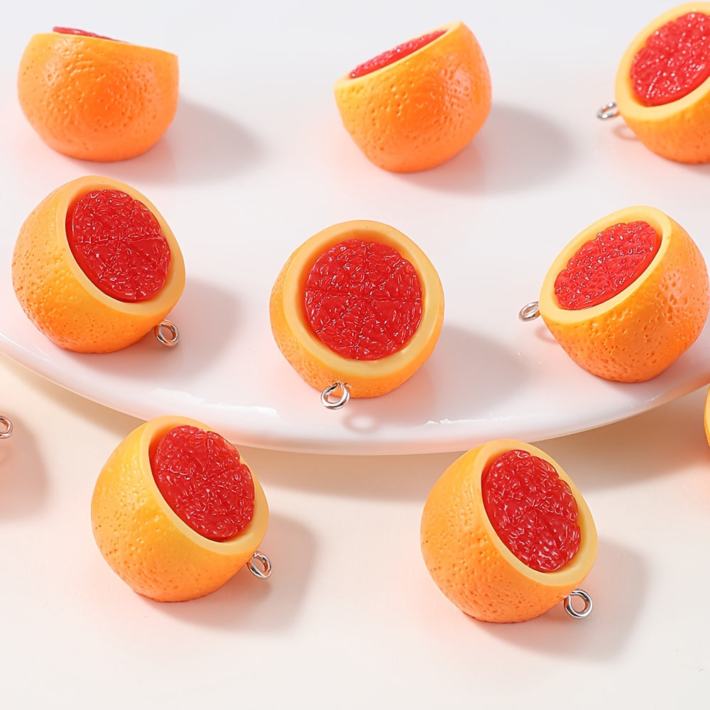 Orange Resin Fruit Charms