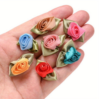 10PCS 12×32mm Fabric Tulip Flower Embellishment Set