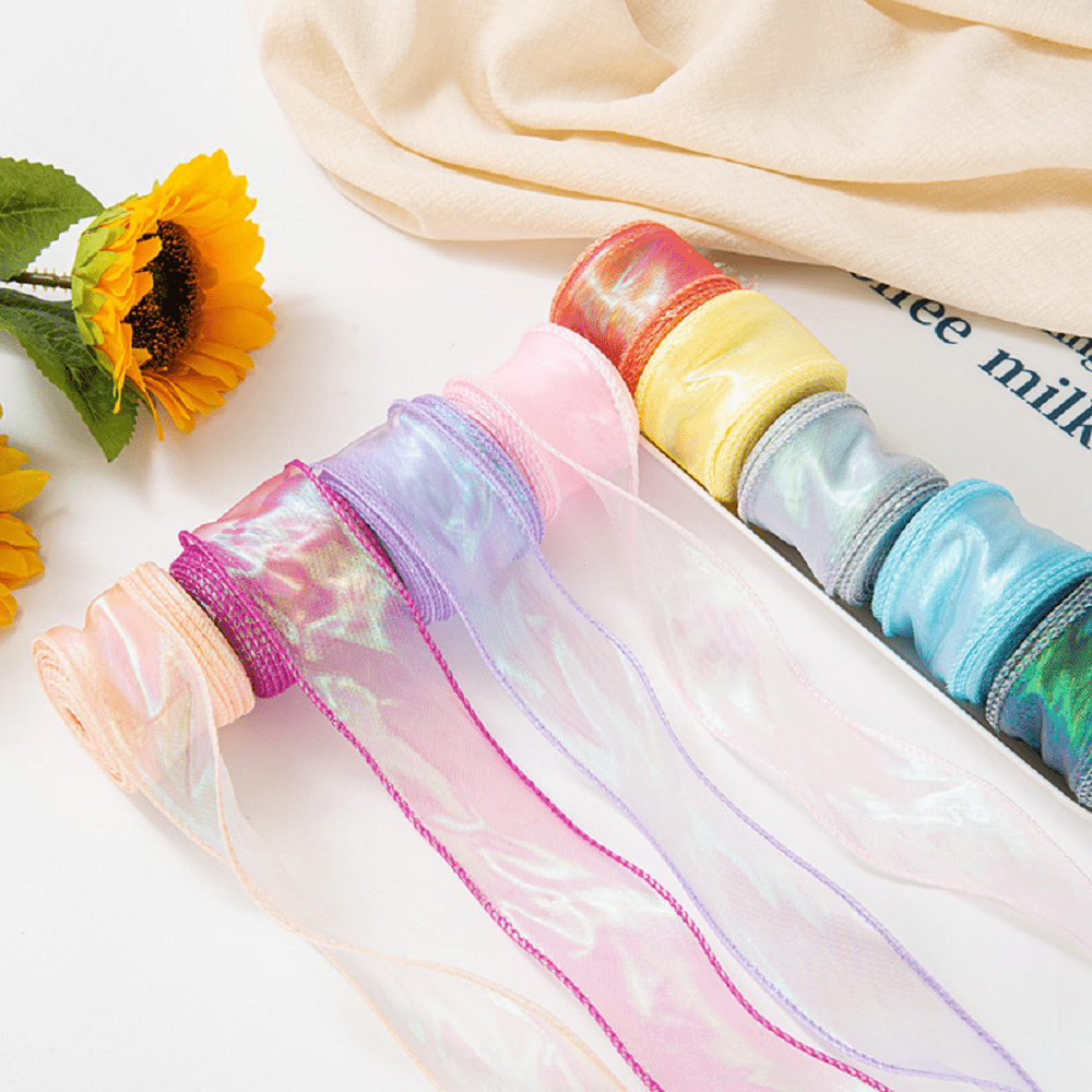 10-Yard 4 cm Iridescent Fishtail Organza Ribbon