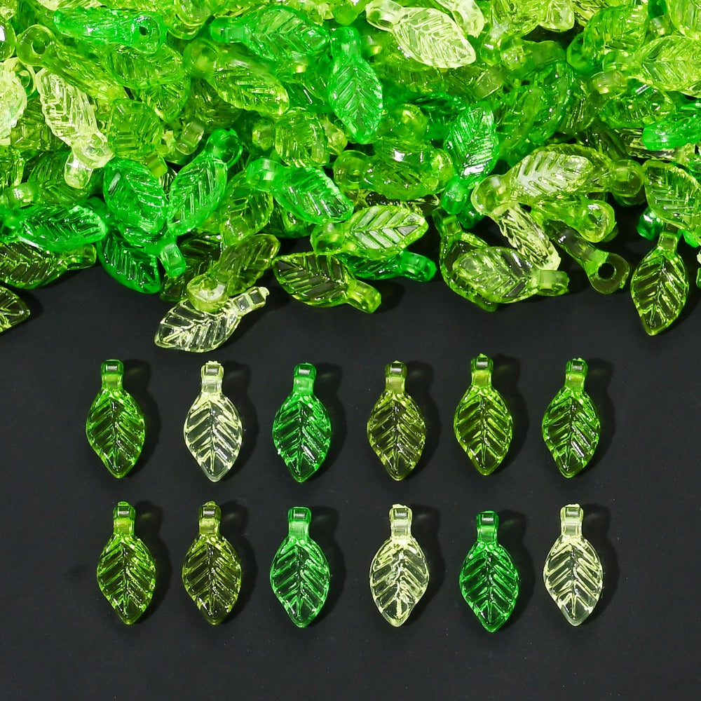 Transparent Acrylic Leaf Charms