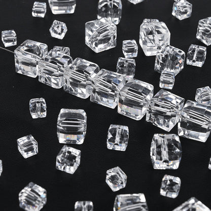 6/8/10/12mm Cubic Glass Beads