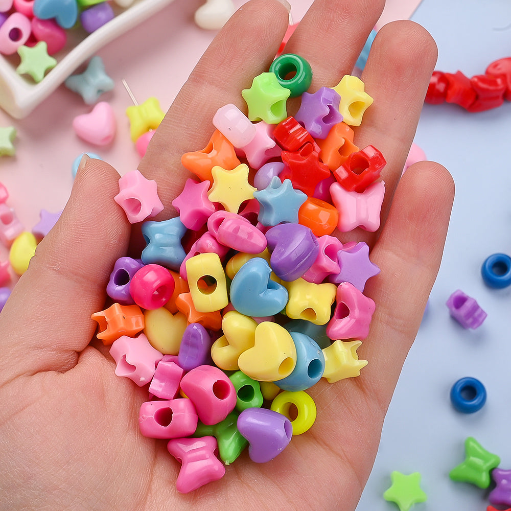 Mixed Heart Butterfly Acrylic Beads