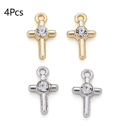 Rhinestone Cross Pendant Charms