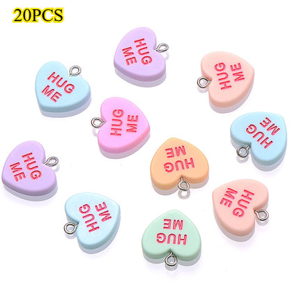 Sweet Heart Resin Pendants