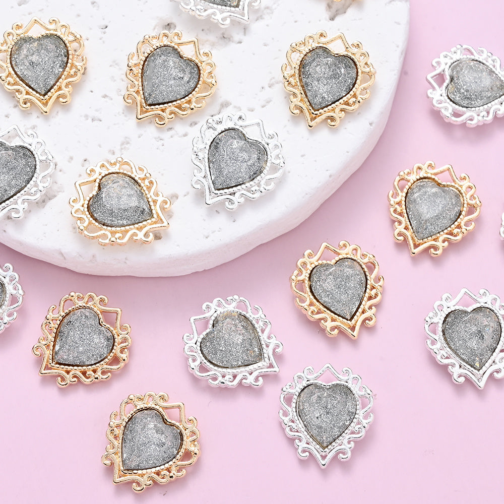 10PCS Sparkling Rhinestone Zinc Alloy Pendant Set
