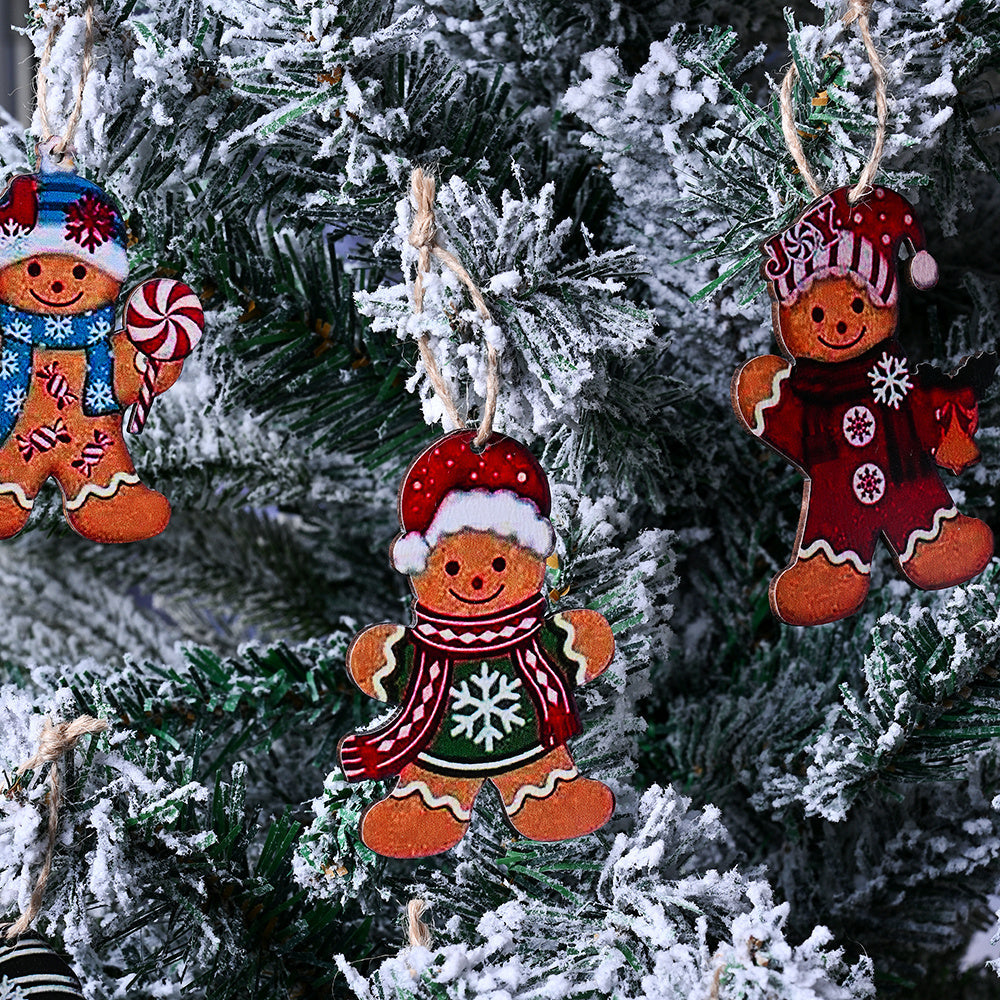 Wooden Gingerbread Man Christmas Ornaments