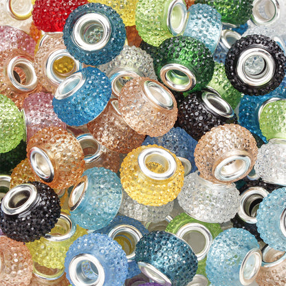 Mixed Color Resin Large Hole Beads