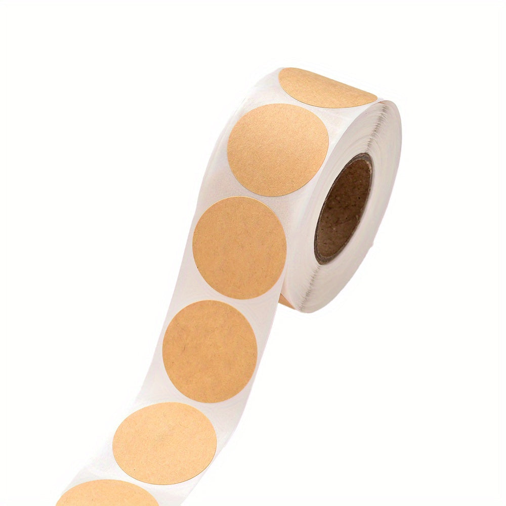Khaki Round Paper Stickers