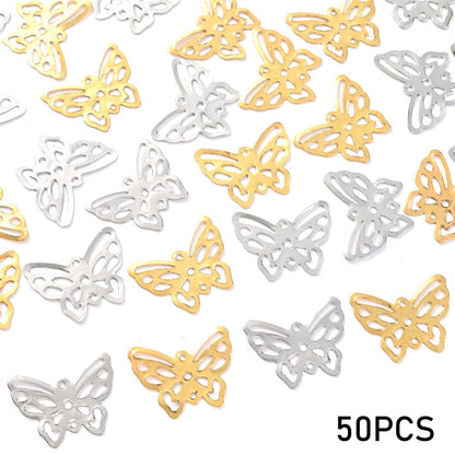 50/100PCS 16×21mm Iron Butterfly Jewelry Findings