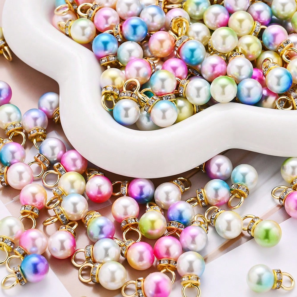 20-Piece 10 mm Iridescent Mermaid Bead Set