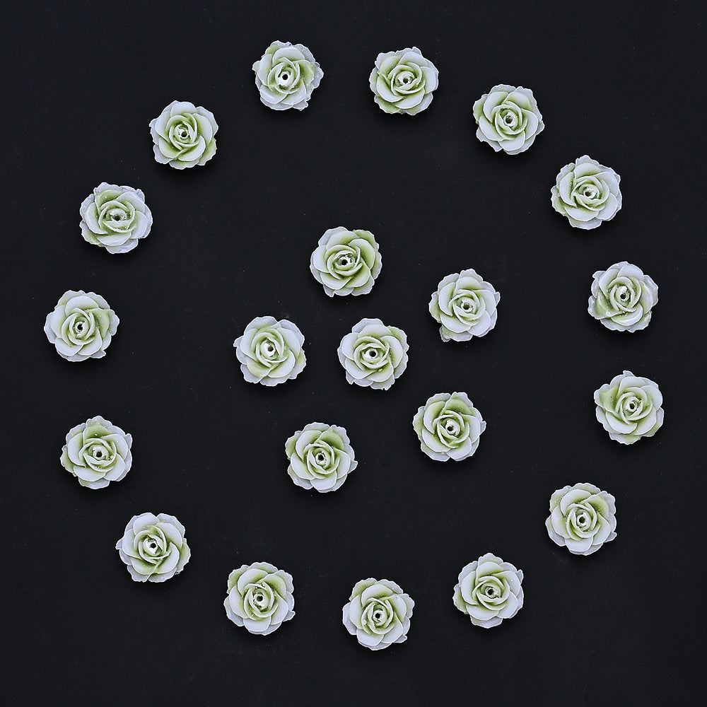 Gradient Resin Camellia Spacer Beads