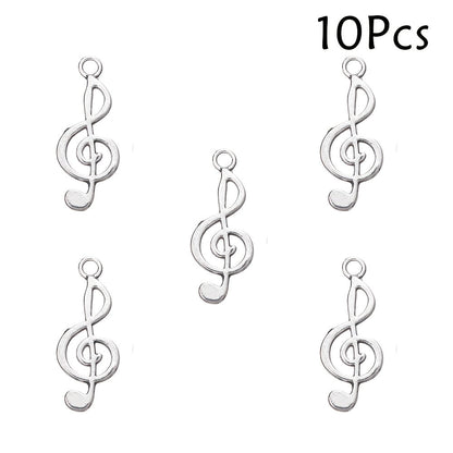 Silver Music Symbol Metal Pendant Charms