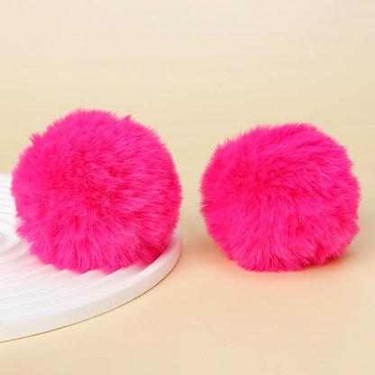 Fashion Multicolored Faux Rabbit Fur Plush Balls