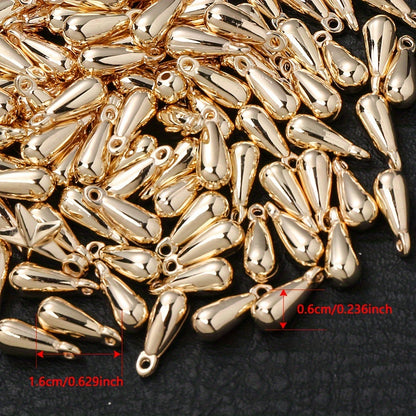 Gold & Silver CCB Plastic Pendants