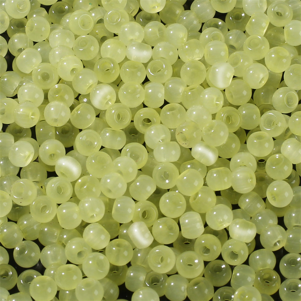 2000PCS 4mm Cat's Eye Round Glass Seed Beads