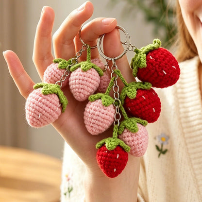 3-Piece Random Knitted Strawberry Charms
