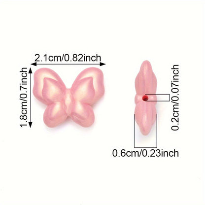 Macaron Butterfly Acrylic Beads