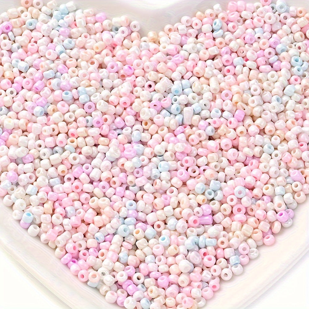 50G 3mm Candy Color Glass Seed Bead Set