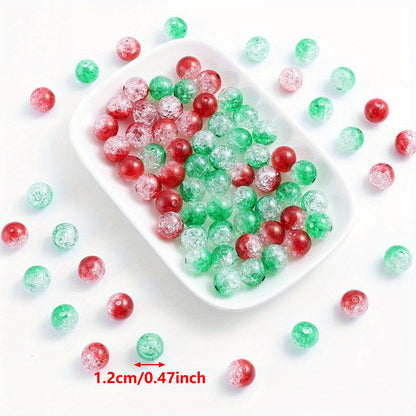 Christmas Gradient Crackle Acrylic Beads