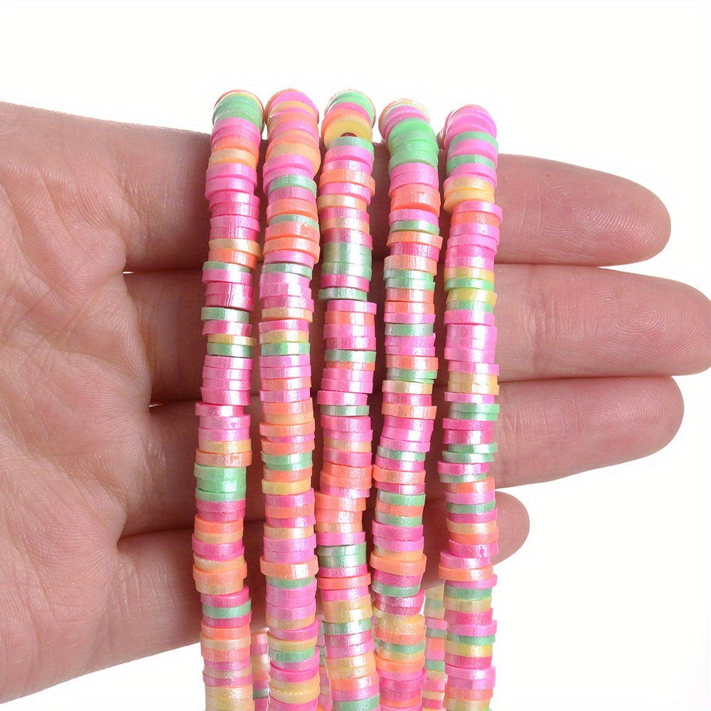 Flat Round Polymer Clay Beads
