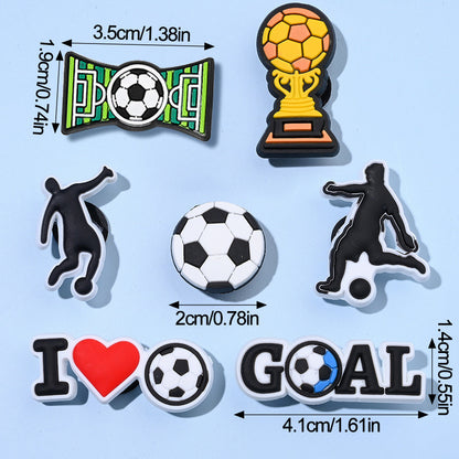 20/34-Piece PVC Soccer Shoe Charms