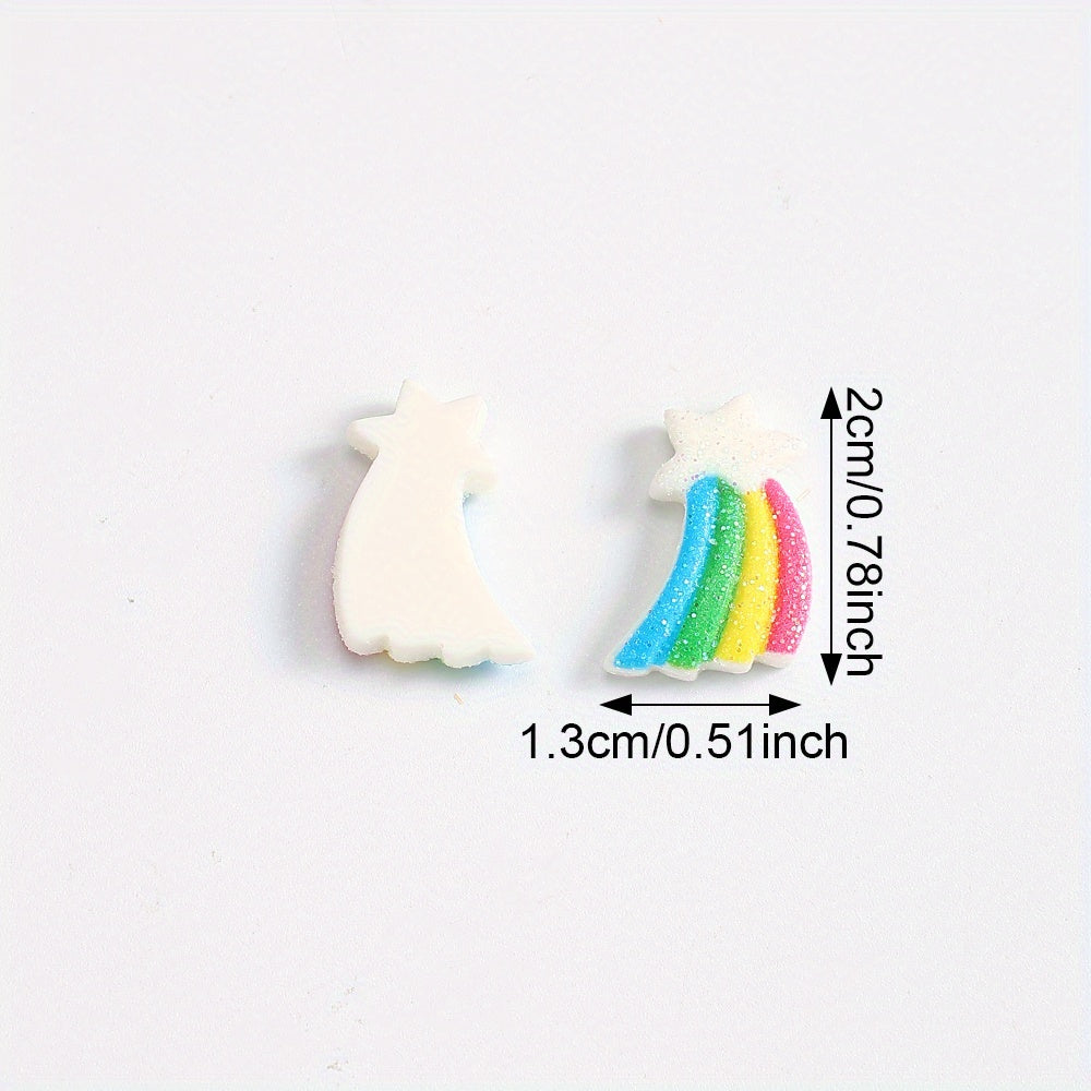 Rainbow Star Resin Patches