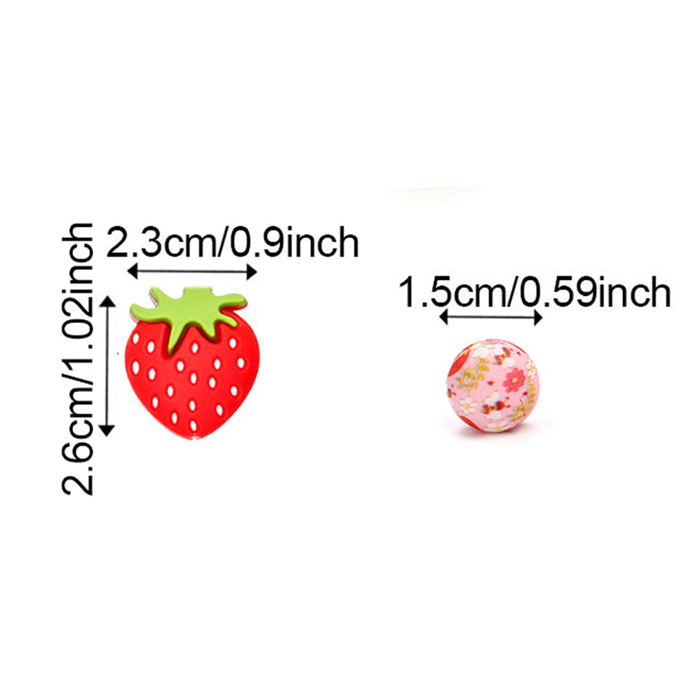 Strawberry Silicone Bead Pen Set