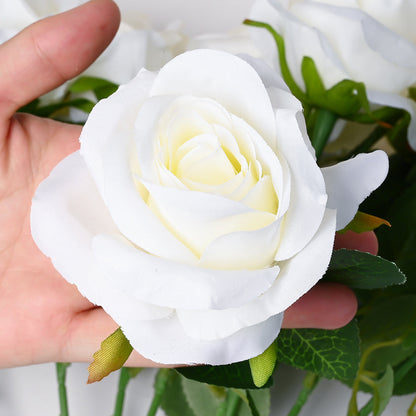 Artificial White Rose Bouquet