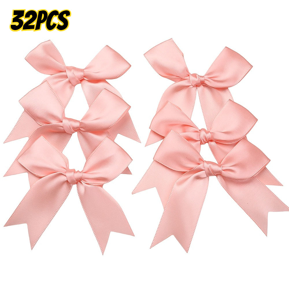32-Piece Random Satin Ribbon Bow Set