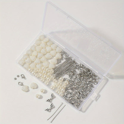 White Love Acrylic Beads Set