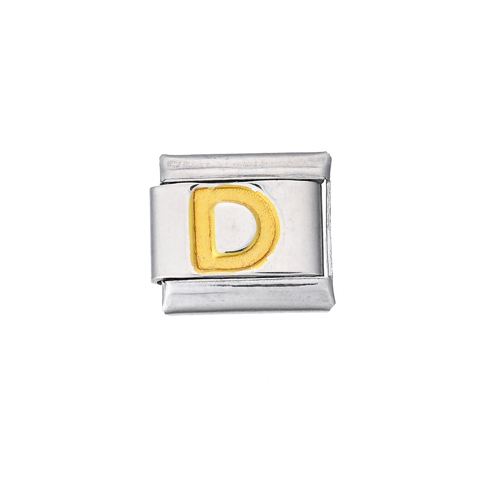 A-Z English Letter Stainless Steel Italian Charm Links