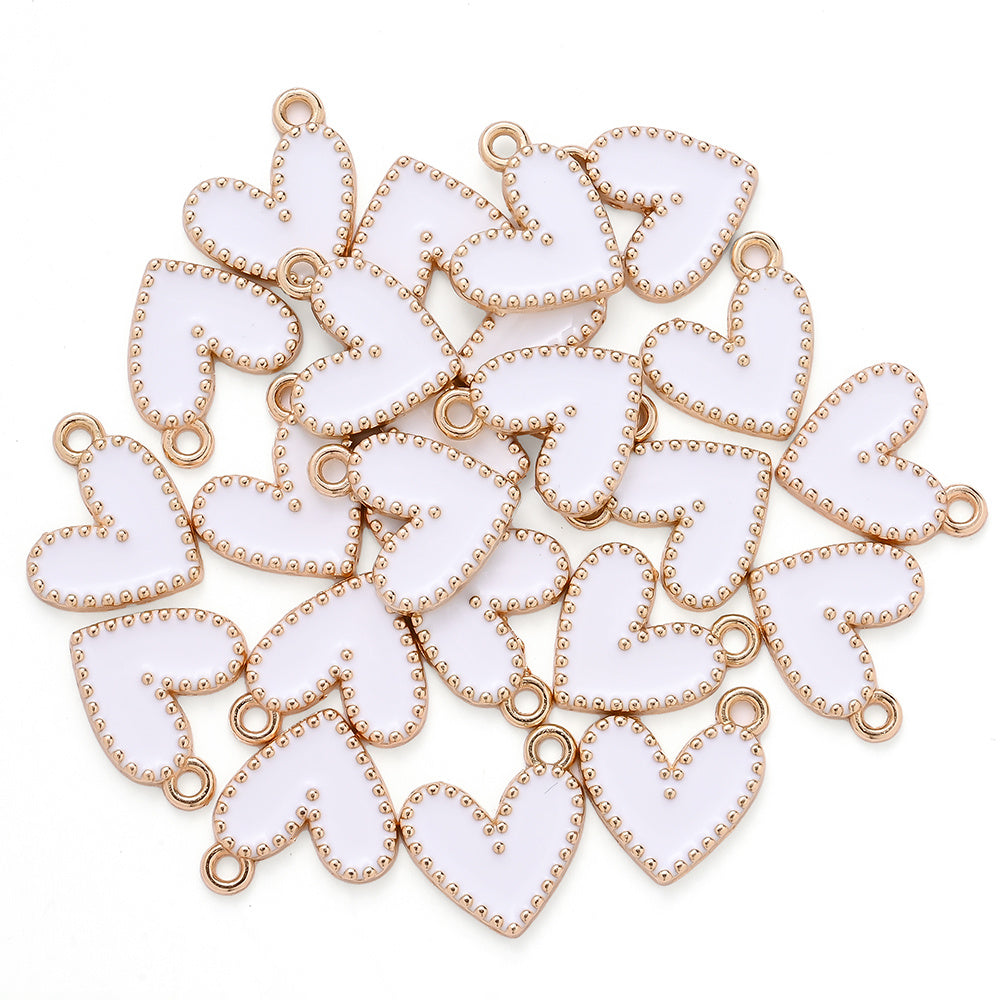Enamel Heart Pendant Charms